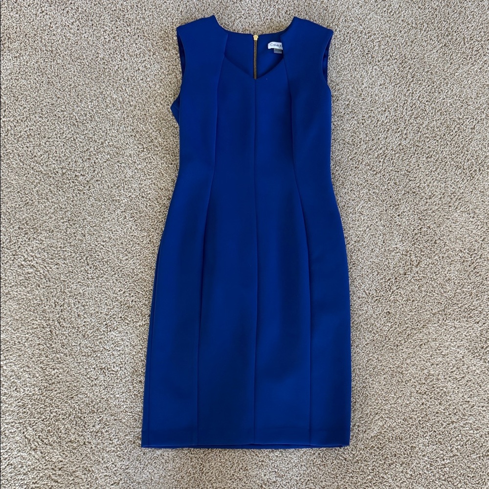 Calvin Klein Collection Royal Blue Midi Dress
